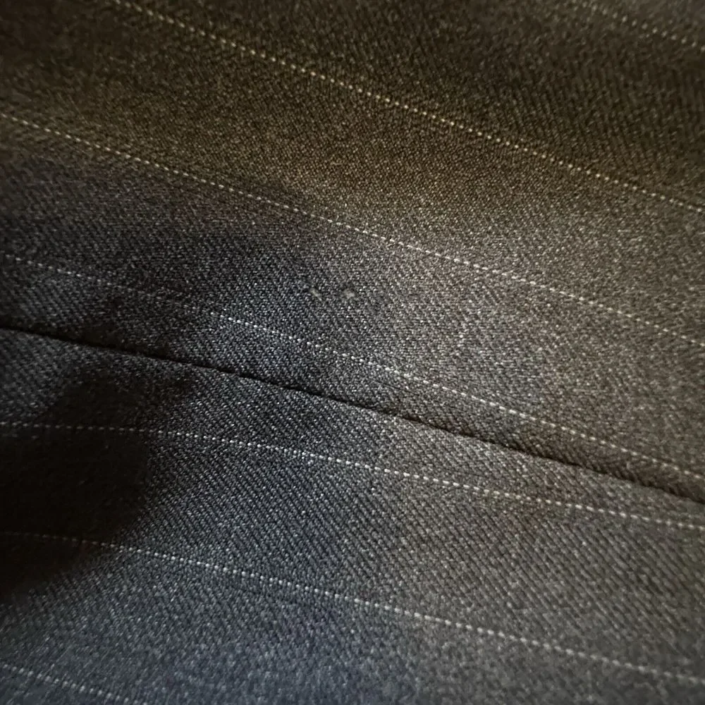 Lauren Ralph Lauren Blazer Jacket Sport Coat Mens‎ 44L Gray Wool Pin Stripe READ